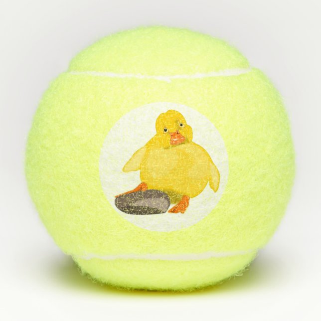 Cute Yellow Duck Tennis Balls (Front)