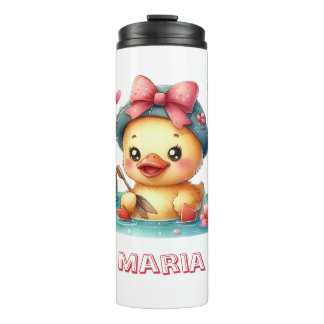 Cute yellow duck thermal tumbler