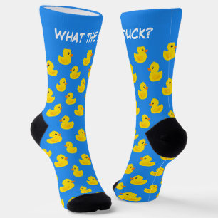 Cute Yellow Duck What The Duck Humour Socks