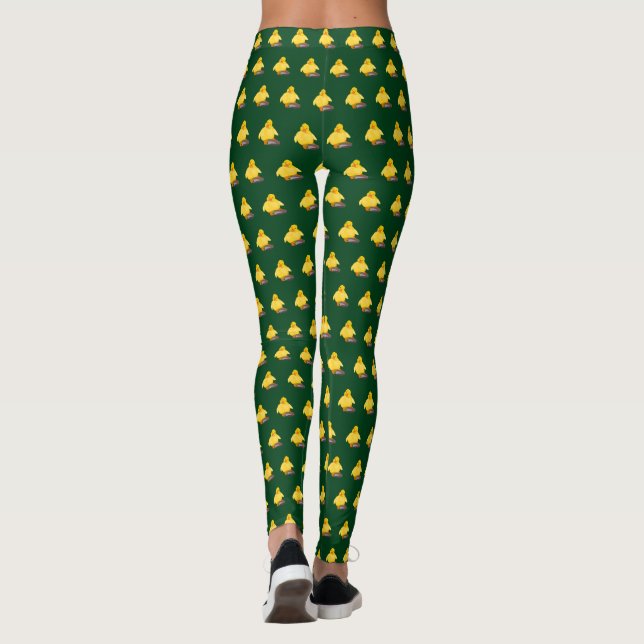 Cute Yellow Duckling Leggings Your Colours (Back)