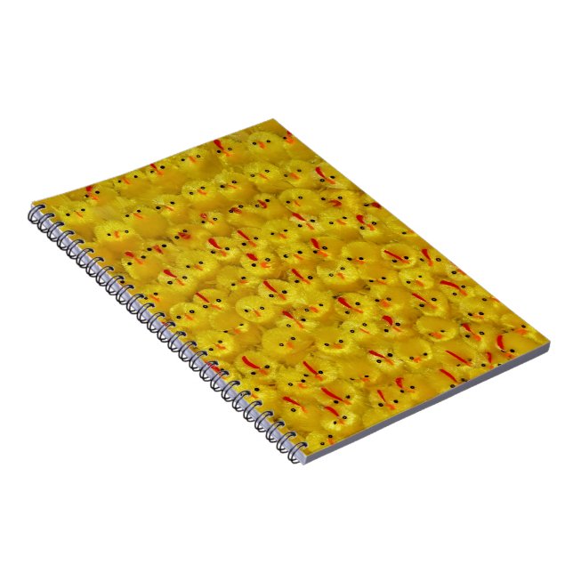 Cute Yellow Easter Chicks Bright Pattern Modern Notebook (Right Side)