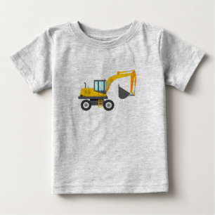 Cute Yellow Excavator for Kids Baby T-Shirt