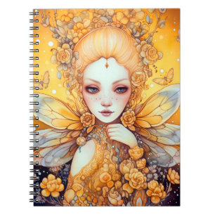 Cute Yellow Fairy Fantasy Art Notebook