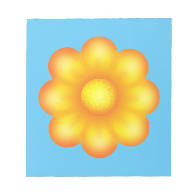 Cute Yellow Flower Notepad (Front)