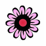 Cute Yellow Flower Photo Sculpture Magnet<br><div class="desc">A cute cartoony Flower to brighten up your kitchen or office. It is not visible in the preview,  but these have a white outline around them.</div>