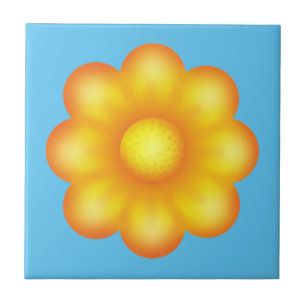 Cute Yellow Flower Tile