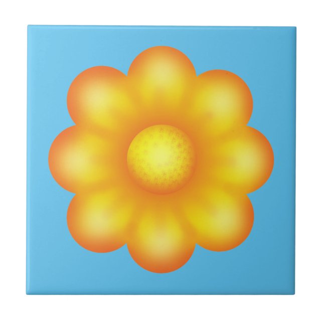 Cute Yellow Flower Tile (Front)