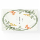 Cute Yellow Garden Foliage Butterflies Baby Shower