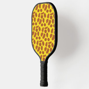 Cute yellow giraffe skin pattern pickleball paddle