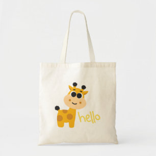 Cute Yellow Giraffe Tote Bag