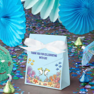 Cute Yellow Hammerhead Shark Ocean Birthday Favour Box