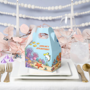 Cute Yellow Hammerhead Shark Ocean Birthday Favour Box