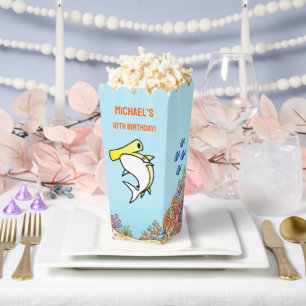 Cute Yellow Hammerhead Shark Ocean Birthday Favour Box