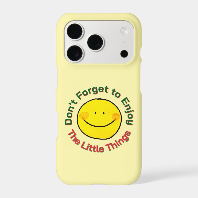 Cute Yellow Happy Face Enjoy Little Things (Back)