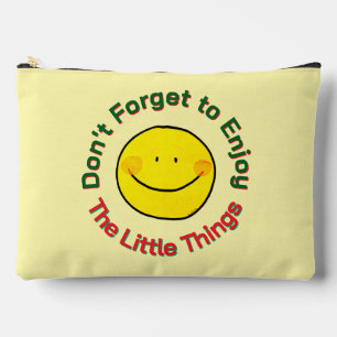 Cute Yellow Happy Face Enjoy Little Things Accessory Pouch