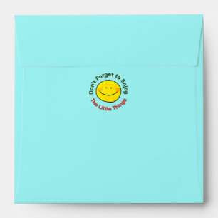 Cute Yellow Happy Face Enjoy Little Things Envelope