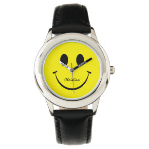 Cute Yellow Happy Face Kids Watch