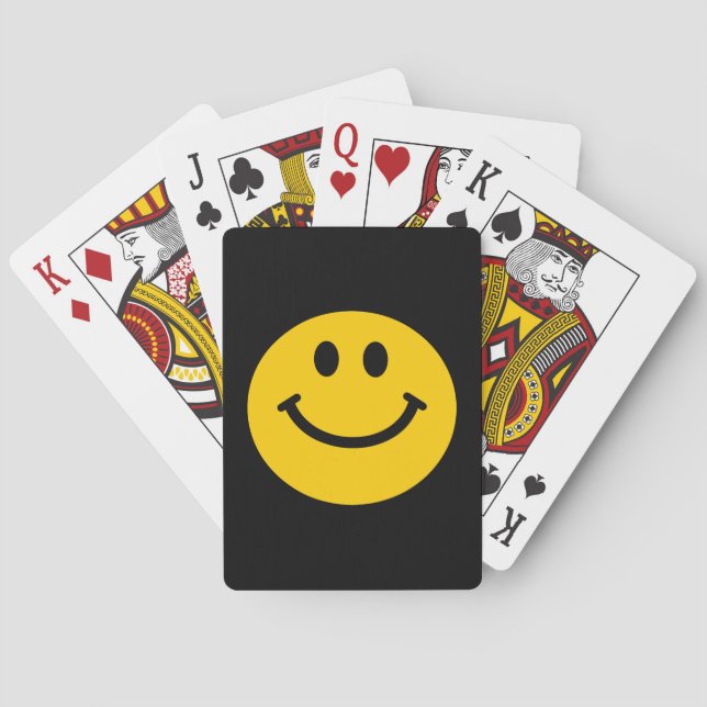 Cute Yellow Happy Face Playing Cards (Back)