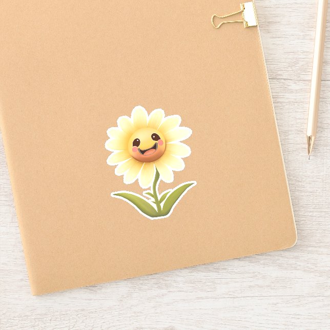 Cute Yellow Happy Flower  (Notebook)