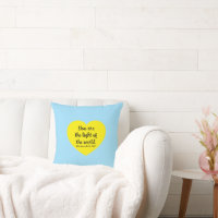 Cute Yellow Heart Bible Verse Words of Jesus Blue