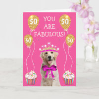 Cute Yellow Lab 50th Birthday