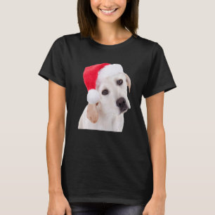 Cute Yellow Lab Dog Santa Hat Christmas Labrador R T-Shirt