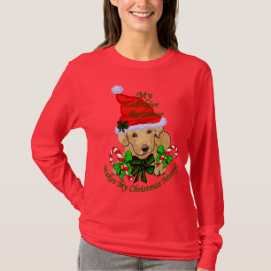Cute Yellow Lab Puppy Christmas T-Shirt