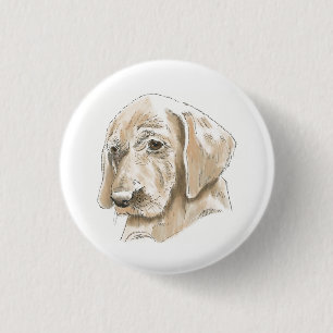 Cute Yellow Lab Puppy Love 3 Cm Round Badge