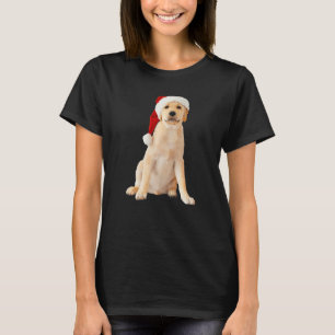 Cute Yellow Lab Puppy Santa Hat Image Christmas Do T-Shirt