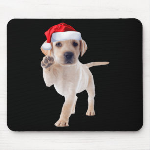 Cute Yellow Lab Puppy Shirt Santa Hat Funny Christ Mouse Mat