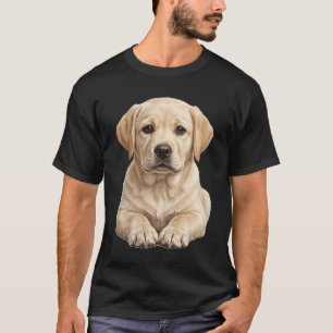 Cute Yellow Labrador Retriever Puppy T-Shirt Rea