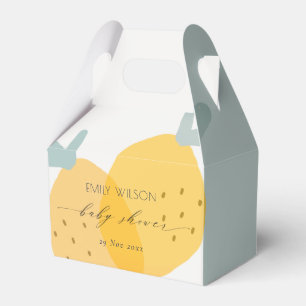 Cute Yellow Lemon Fruity Citrus Baby Shower Favour Box
