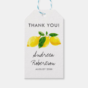 Cute Yellow Lemon Retirement Italian Amalfi Photo Gift Tags