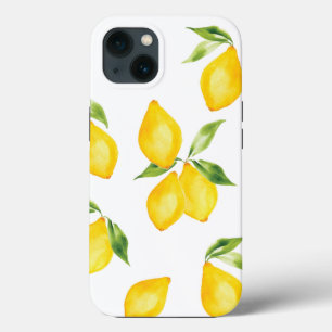 Cute yellow lemon watercolor fruit speck iPhone ca 13 Case