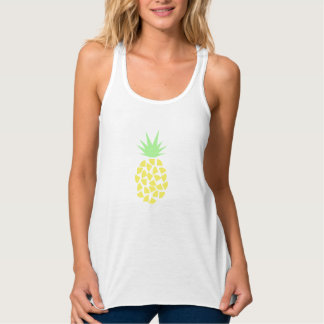 Cute Yellow & Lime Green Tropical Pineapple Tank Top