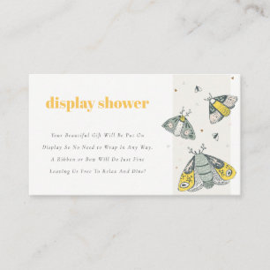 Cute Yellow Little Bug Display Shower Baby Shower Enclosure Card
