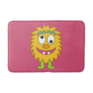 Cute Yellow Monster-Kids Bath Mat