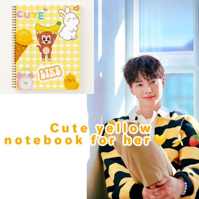 Cute yellow 💛🍌🌻💗 notebook (Creator Uploaded)