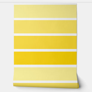 Cute Yellow Ombre Striped Pattern Wallpaper