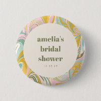 Cute Yellow Pastel Abstract Custom Bridal Shower