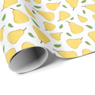 Cute Yellow Pear Pattern Wrapping Paper