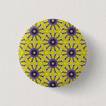 Cute Yellow Purple Kaleidoscope Geometric Pattern