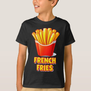 Cute Yellow Red French Fries Costume For Kids And T-Shirt