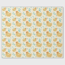 Cute Yellow Rubber Duck Pattern Baby Gift Wrap