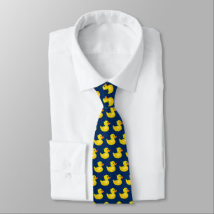 Cute Yellow Rubber Duck Pattern Tie