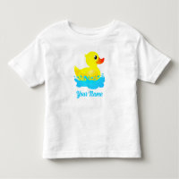 Cute Yellow Rubber Duck Splashing About
