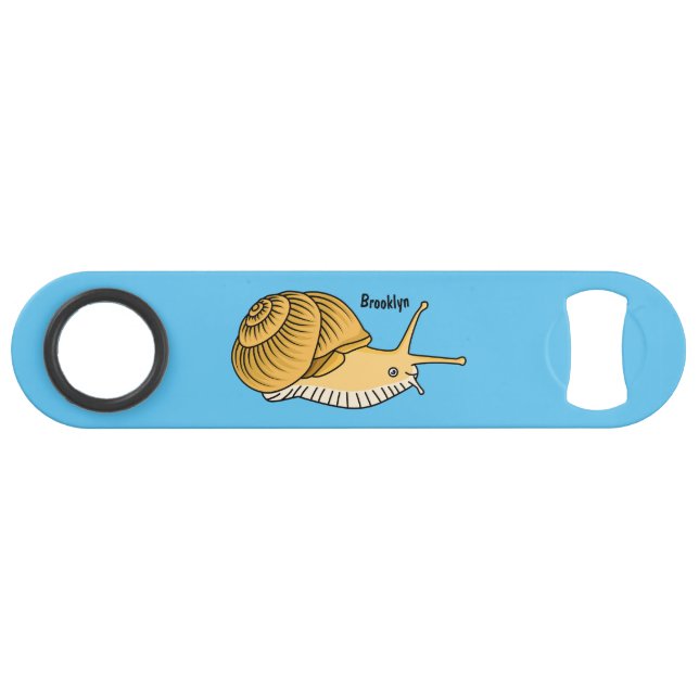Cute yellow snail cartoon illustration  (Front (Horizontal))