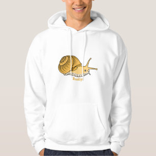 Cute yellow snail cartoon illustration hoodie
