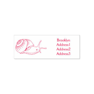 Cute yellow snail cartoon illustration self-inking stamp
