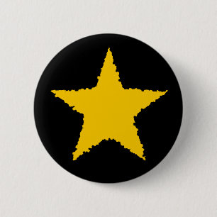 Cute yellow star 6 cm round badge